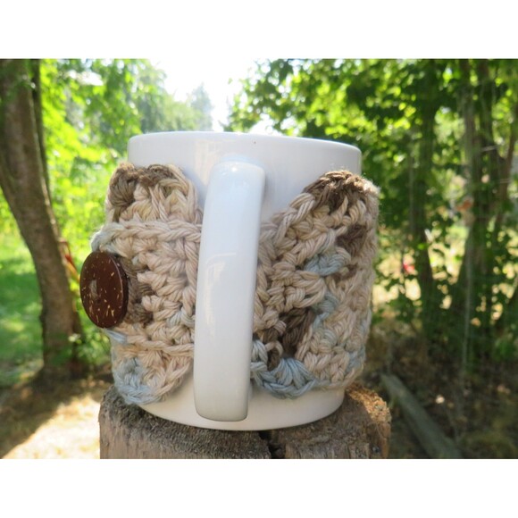 Crochet Cup Cozy, Handmade Coffee Mug or Tea Warmer - Picture 2 of 4